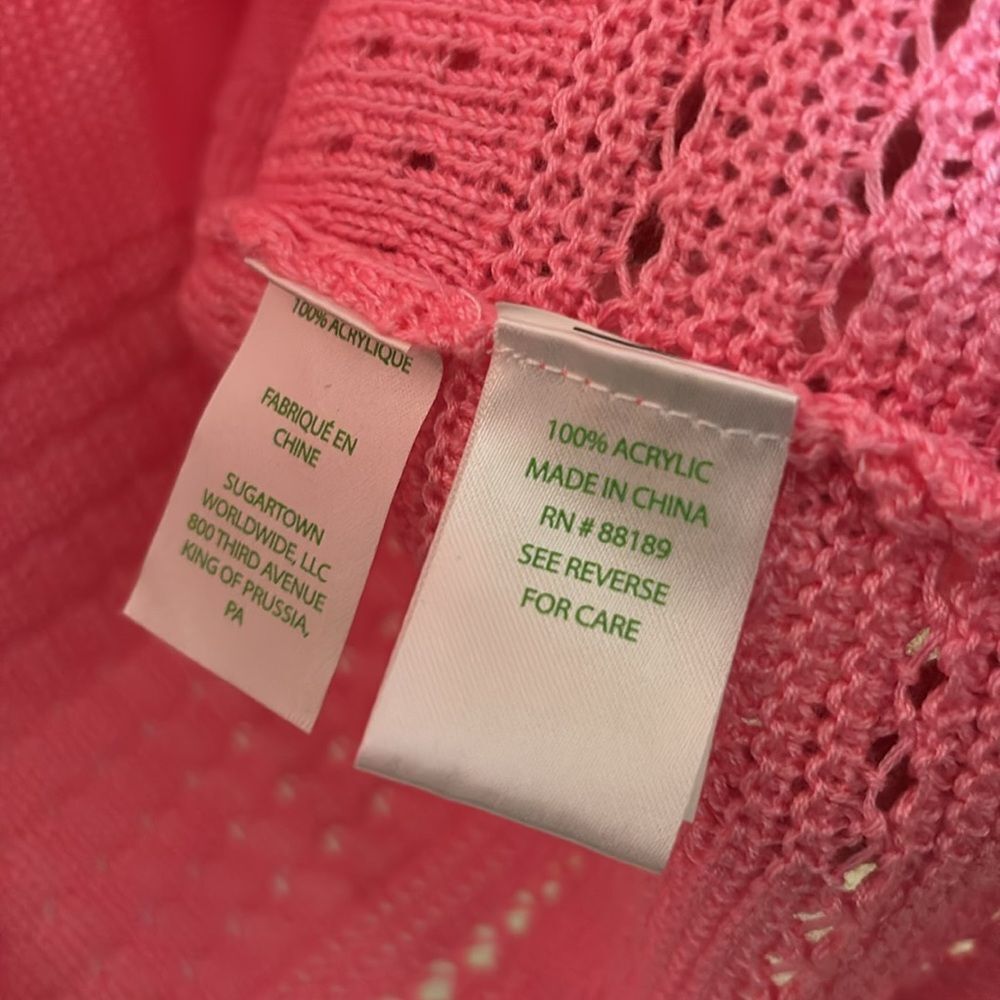 Lily Pulitzer Fringe Hem Cardigan Medium - Picture 3 of 6